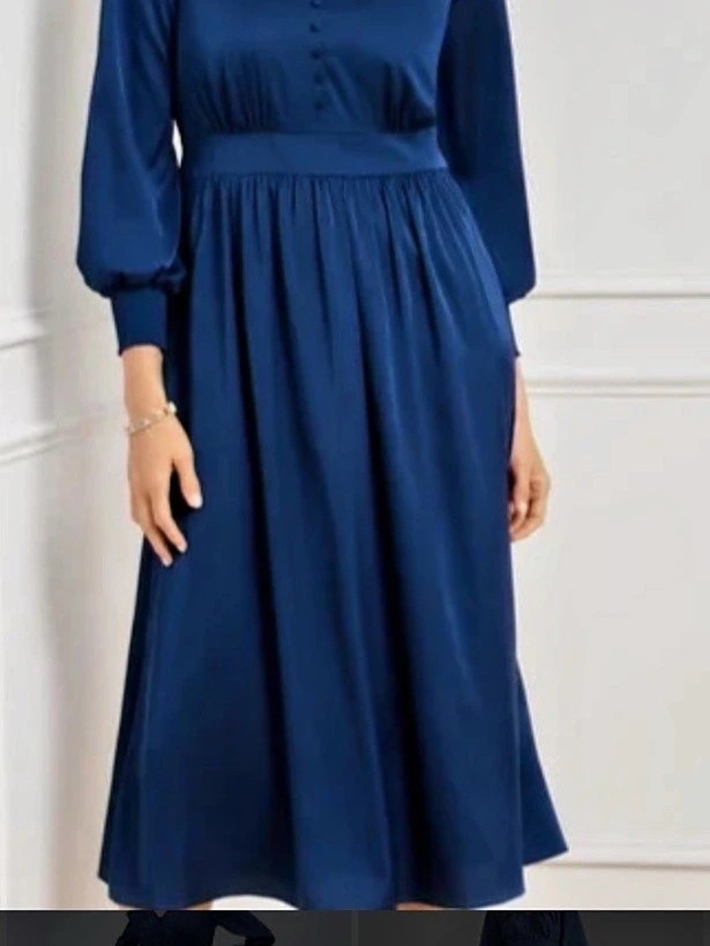 Long Sleeve Maxi Dress in Blue NWT